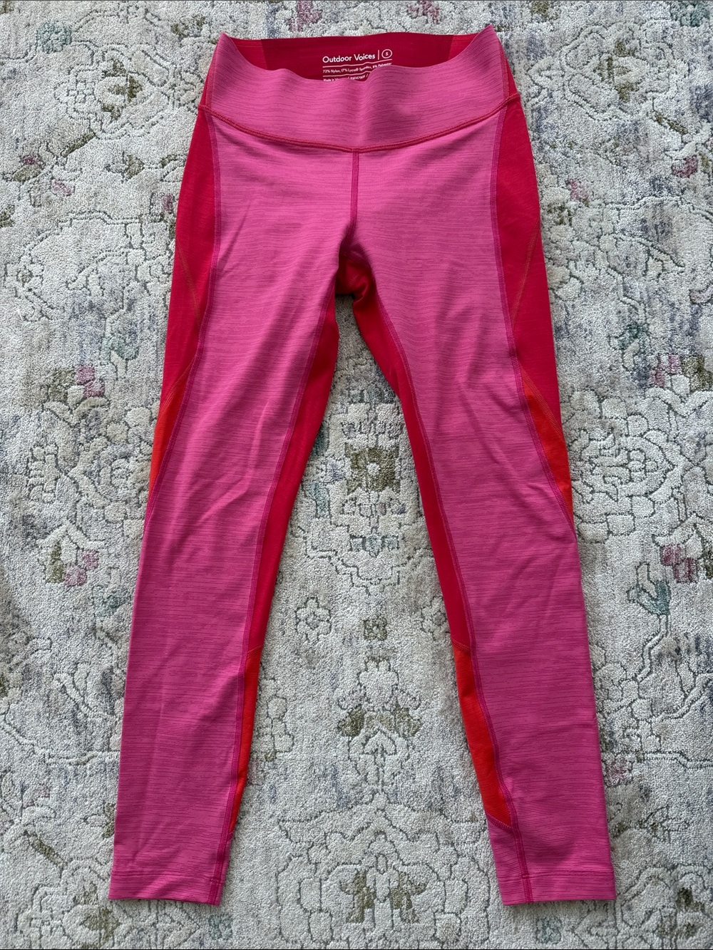 Outdoor Voices Pink and Red Women’s Athletic Leggings